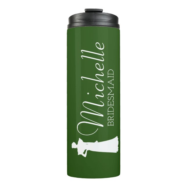 Termo Bridesmaid personalizada rosa de Rubor (Anverso)