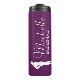 Termo Bridesmaid personalizada rosa de Rubor
