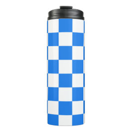 Termo Bright Blue and White Checkers