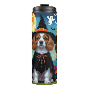 Termo Brittany Spaniel Dogs Pumpkin Halloween Funny