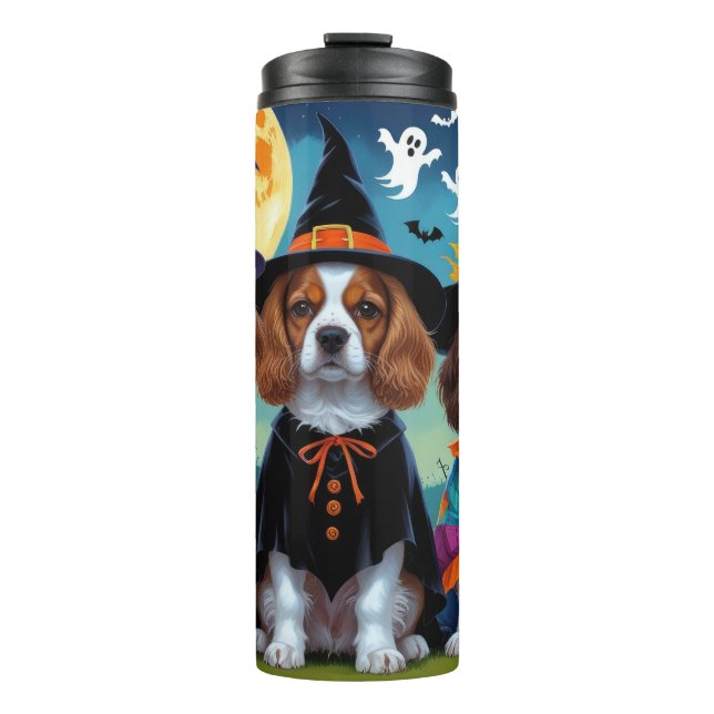 Termo Brittany Spaniel Dogs Pumpkin Halloween Funny (Anverso)