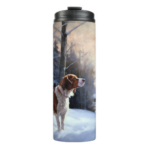 Termo Brittany Spaniel Let It Snow Navidades