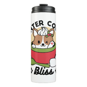 Termo Bromas de cacao en invierno - Perro lindo en diseñ