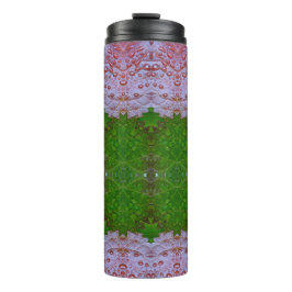 Termo Bronce y hojas verdes Ikat