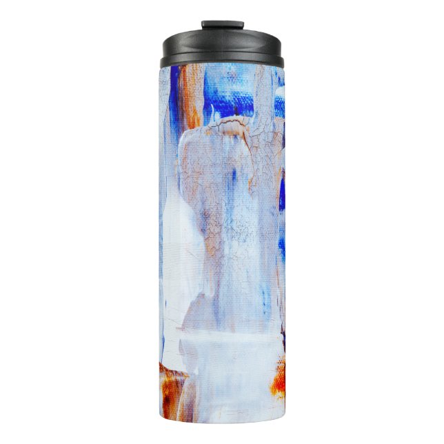 Termo Brown and blue liquid painting (Anverso)