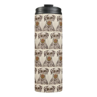 Termo brown and white dalmatian dog Thermal Tumbler