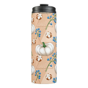 TERMO BROWN BLANCO AZUL FALL OTOÑO BOMBAS Y HOJAS