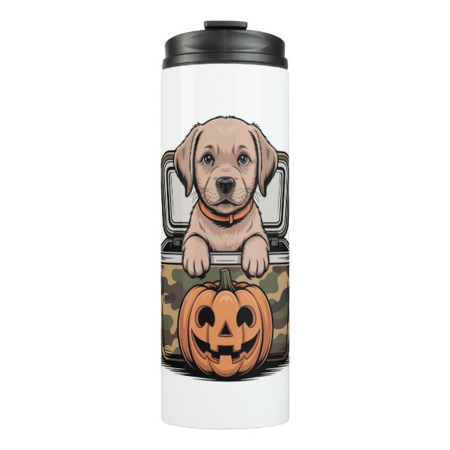 Termo Brown Lab Dog Halloween Spooky (Anverso)