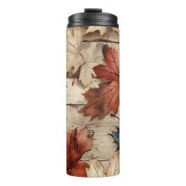 TERMO BROWN TAN BLUE FALL OTOMN HOJAS