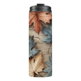 TERMO BROWN TAN BLUE FALL OTOMN HOJAS