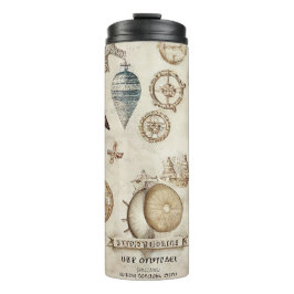 TERMO BROWN & TAN VINTAGE TUMBLER TEMÁTICO NÁUTICO