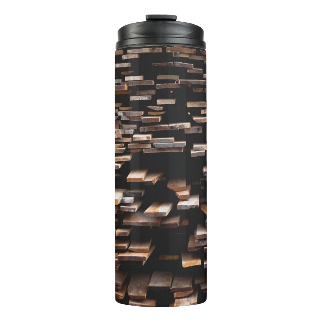 Termo Brown wood planks photography (Anverso)