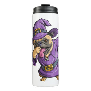 Termo Bruja Pug de Dabbing Lindo Pug de Halloween Divert