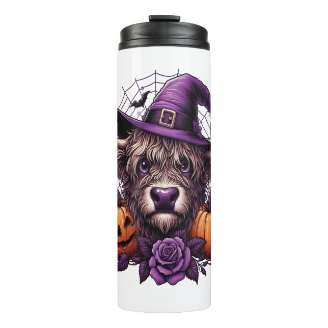 Termo Bruja Vaca Alta de Halloween (Anverso)