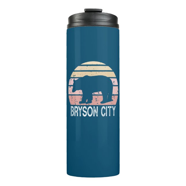 Termo Bryson City North Carolina Retro Bear (Anverso)