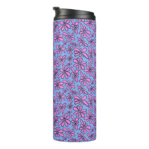 Termo Bubblegum espíritu libre rosa floral pequeña escal