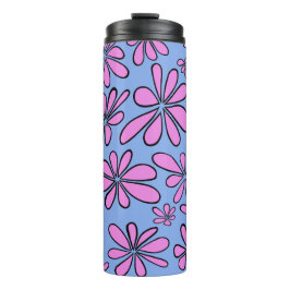 Termo Bubblegum floral de espíritu libre rosa