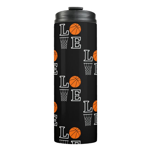 Termo Bucles de baloncesto, regalo del jugador de balonc (Anverso)