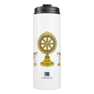 Termo Buda Dharma Wheel & Deers Tumbler
