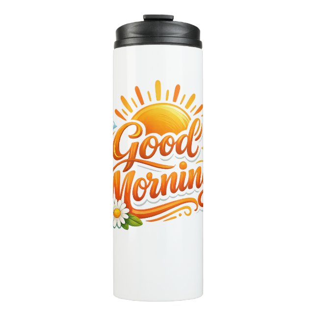 Termo Buenos Días – Comienza Cada Día con una Sonrisa (Anverso)