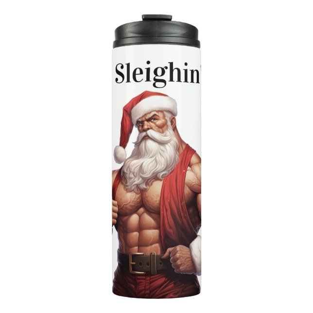 Termo Buff Santa Claus Workout Muscles Gym (Anverso)