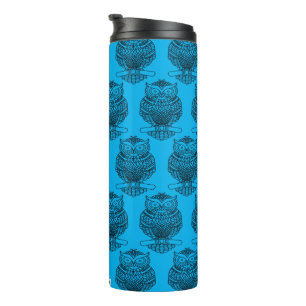 Termo Búho (azul neón) - Tumbler Térmico