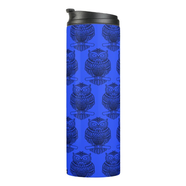 Termo Búho (azul oscuro) - Tumbler térmico (Rotado hacia la derecha)
