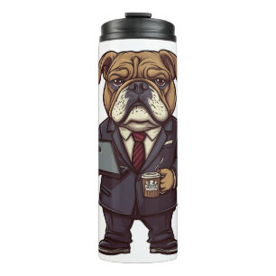Termo Bulldog de Negocios � Perro Divertido de Oficina