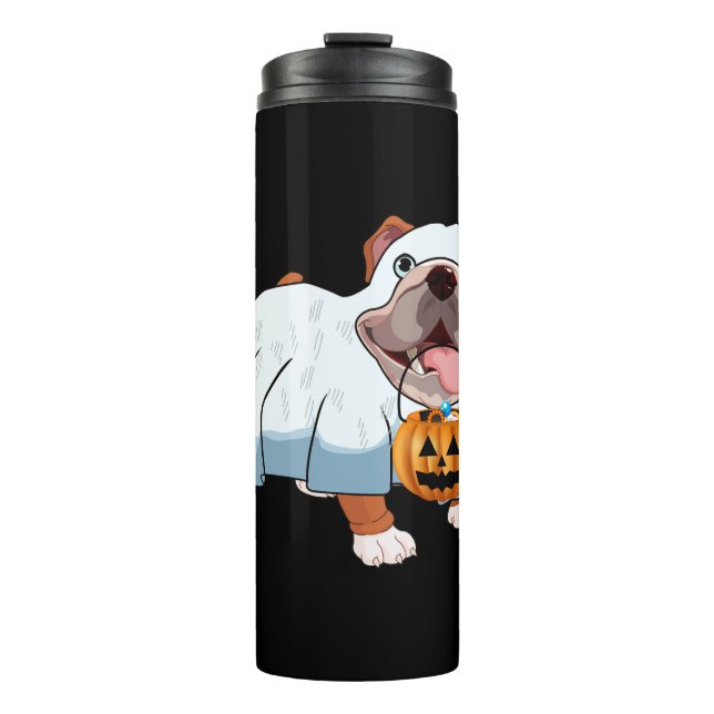 Termo Bulldog fantasma Perro de Halloween (Anverso)