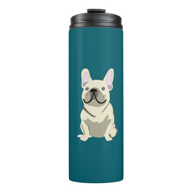 Termo Bulldog Francés Crema (Anverso)