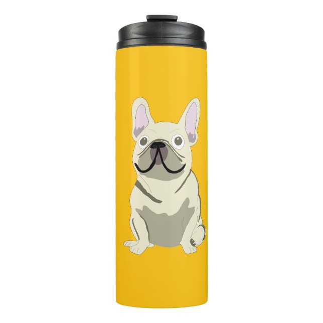 Termo Bulldog Francés Crema (Anverso)