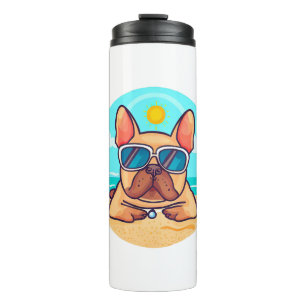 Termo Bulldog francés de vacaciones