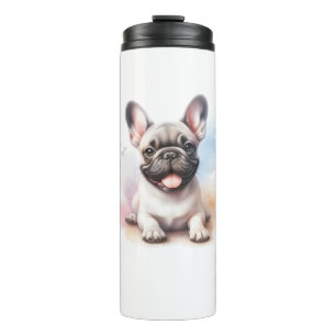 Termo Bulldog francés en acuarela