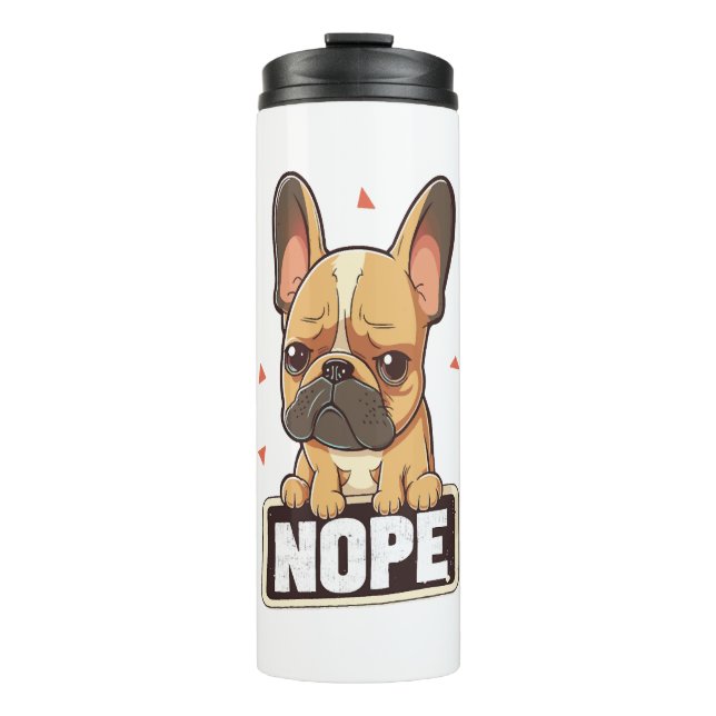 Termo Bulldog francés Nope (Anverso)