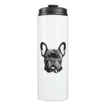 Bulldog francés personalizado negro y blanco
