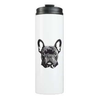 Termo Bulldog francés personalizado negro y blanco