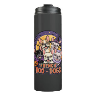 Termo Bulldog Francés Vector de Halloween Boo Dogs