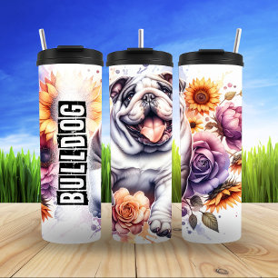 Termo Bulldog: Happy Floral Haven