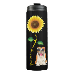 Termo Bulldog inglés, eres mi girasol sunshine