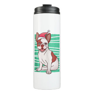 Termo Bulldog Santa Hat - Navidades divertidos