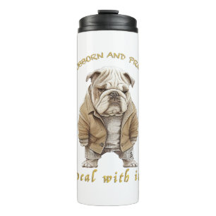 Termo Bulldog Stubborn Lidiar con esto es adorable graci