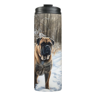 Termo Bullmastiff deja que nieve Navidades