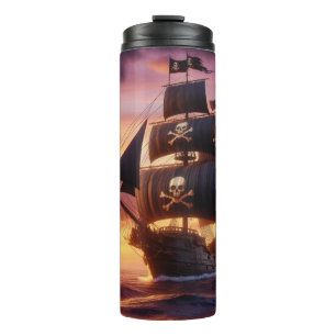Termo Buque pirata al amanecer