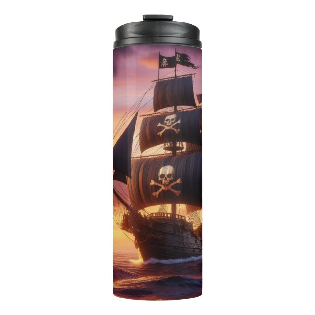 Termo Buque pirata al amanecer (Anverso)