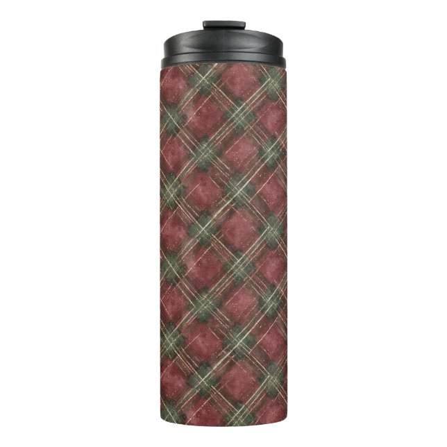 Termo Burgundy Red Green Plaid (Anverso)