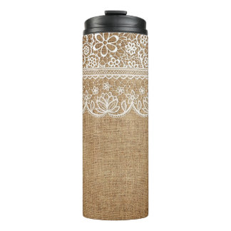 TERMO BURLAP BROWN MIRA CON LACE BLANCO