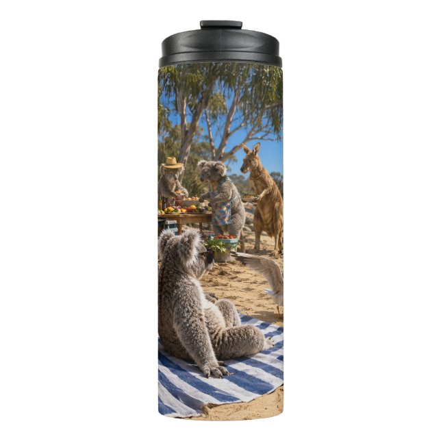Termo Bush BBQ with Kangaroos and Koalas (Anverso)