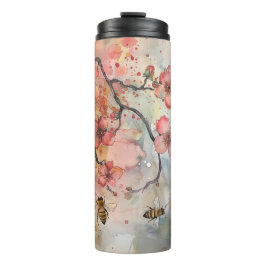 Termo Buzz & Blossom: Cerezo en flor de abeja Tumbler
