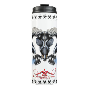 TERMO ¡BW! ¡ADVERTENCIA DE BIOPELIGRO! CALAVERA