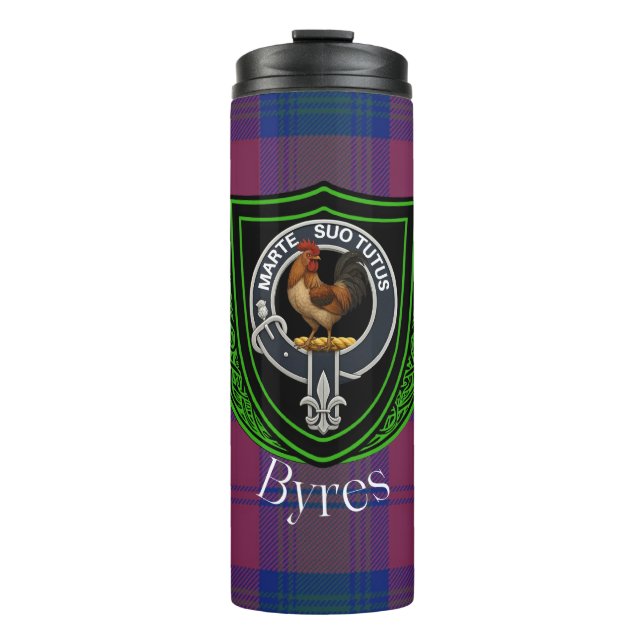 Termo Byres Scottish Clan Tartan & Crest (Anverso)
